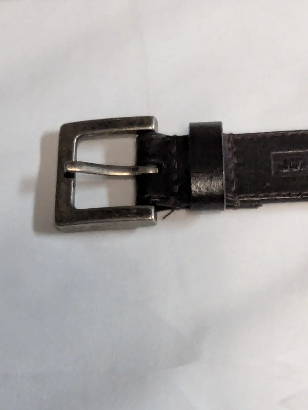 Levi's Black Leather Belt XL 36 Silver Hardware Minimalist Indie Sleaze